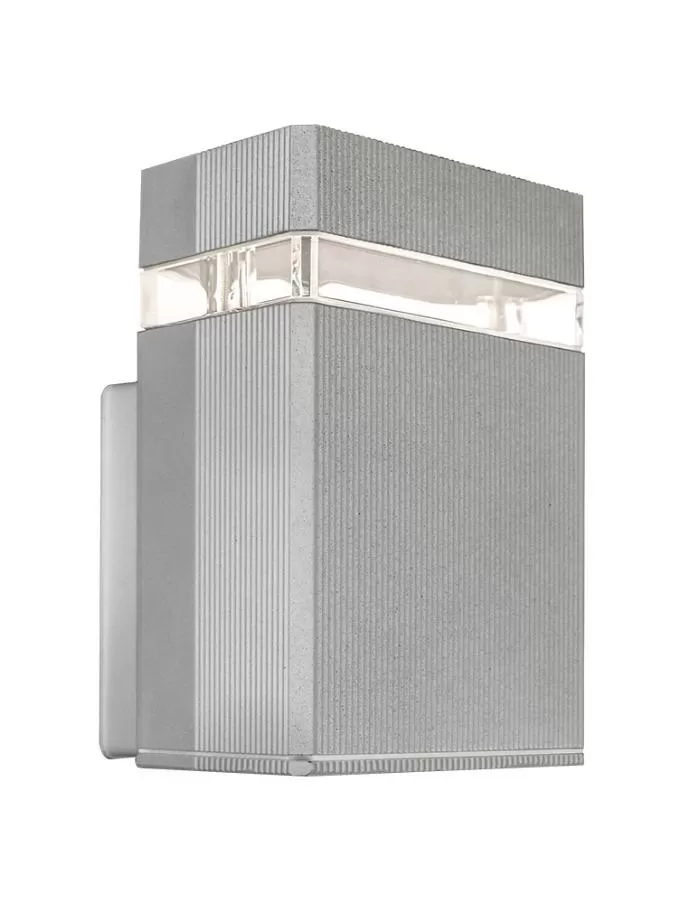Aplique unidireccional rectangular 1xGU10 Markas Kiki gris 